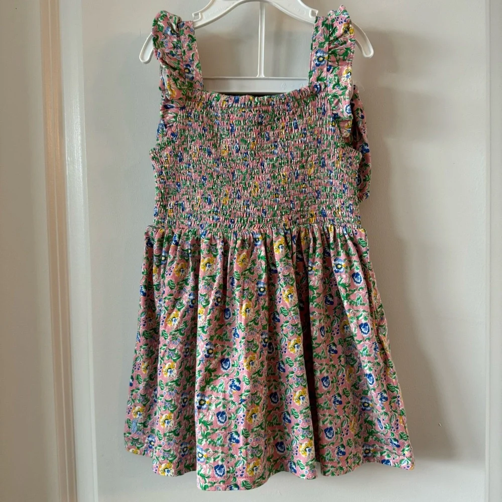 NWT Ralph Lauren Baby Girl Floral Smocked Dress & Bloomer Set